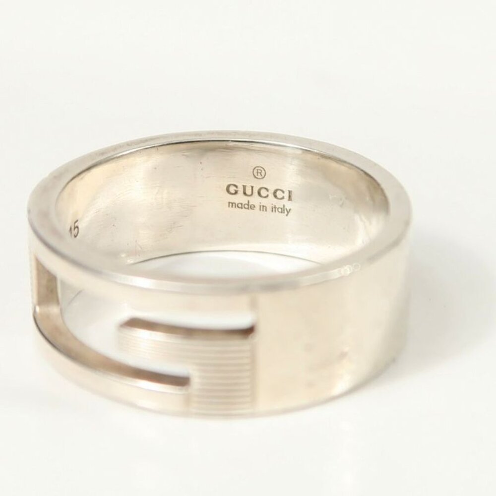 Gucci Ring Size 15 Interlocking G Logo Ra5175 - Picture 9 of 10
